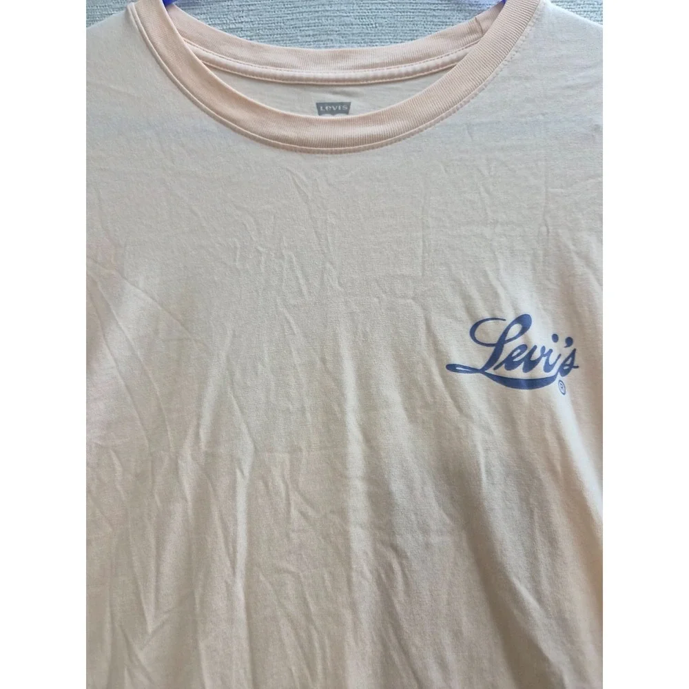 Levi's Shirt Mens XL Pink Palm Trees & Sun Graphic Relaxed Fit Everyday Wear